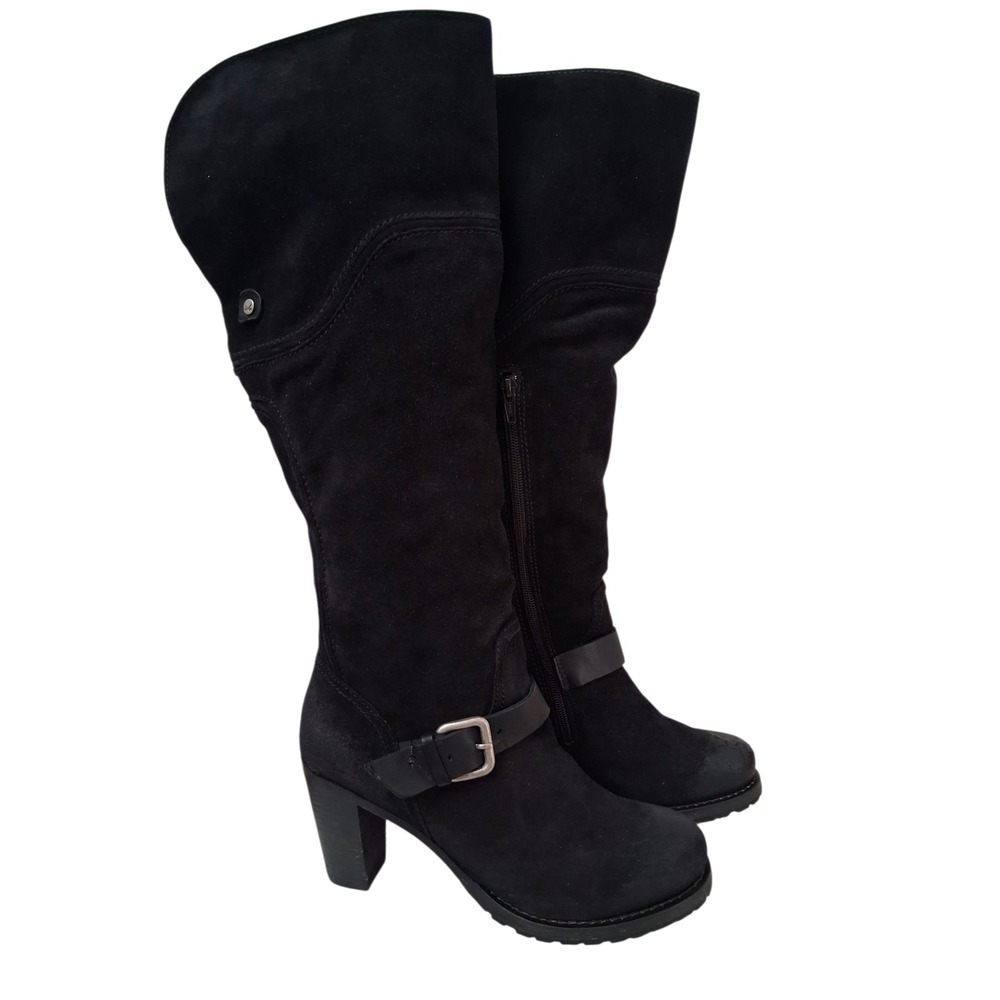 German Sansibar S.Y.L.T Women's size 40 Suede Buckle Knee-high Career Heel Boots